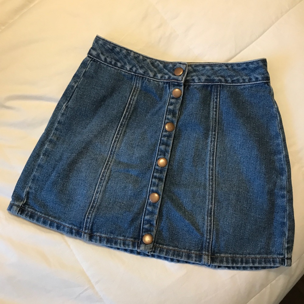 Button up jean skirt